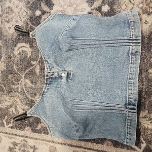Women's Vintage Newport News Jeanology Collection Denim Tank Top Size 8